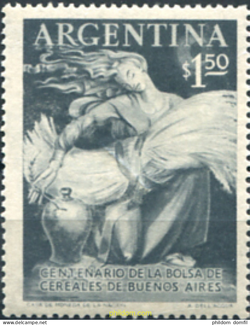 725701 HINGED ARGENTINA 1954 CENTENARIO DE LA BOLSA DE CEREALES DE BUENOS AIRES - Unused Stamps