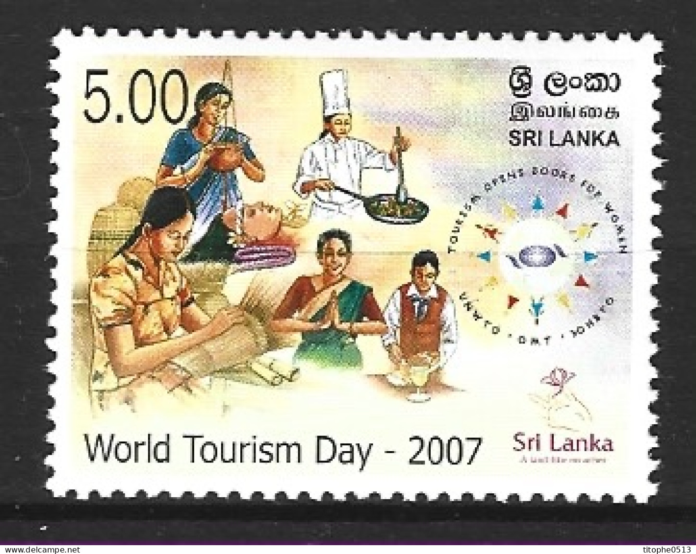 SRI LANKA. N°1598 De 2007. Journée Mondiale Du Tourisme. - Autres & Non Classés