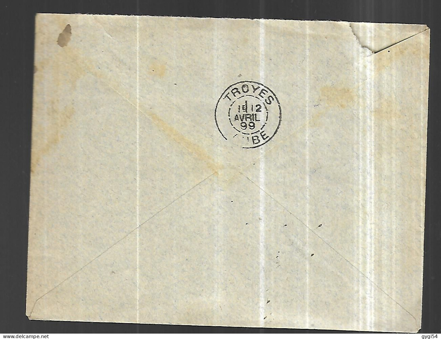 FRANCE Lettre Recommandée Du 11 04 1899  Des RICETS  Pour  Troyes - 1898-1900 Sage (Tipo III)