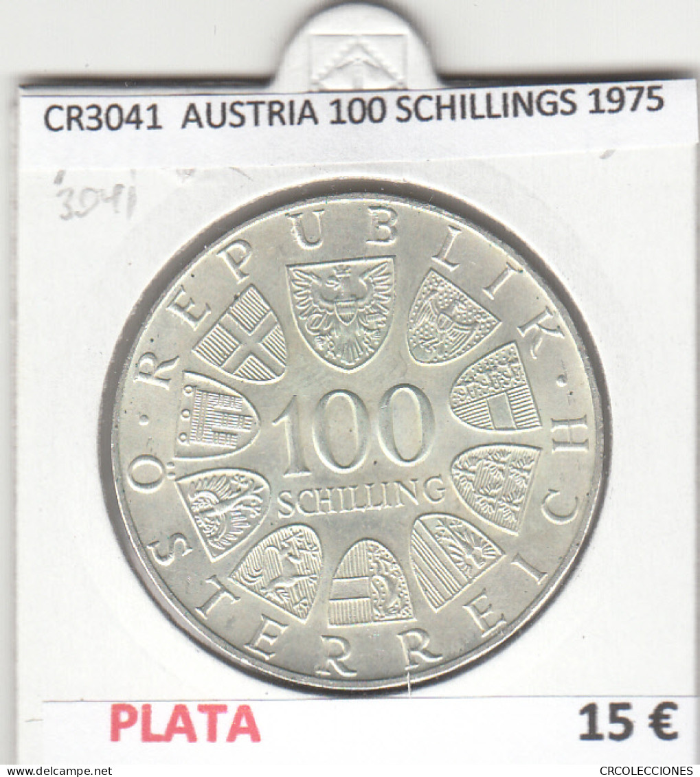 CR3041 MONEDA AUSTRIA 100 SCHILLINGS 1975 MBC PLATA  - Otros – Asia