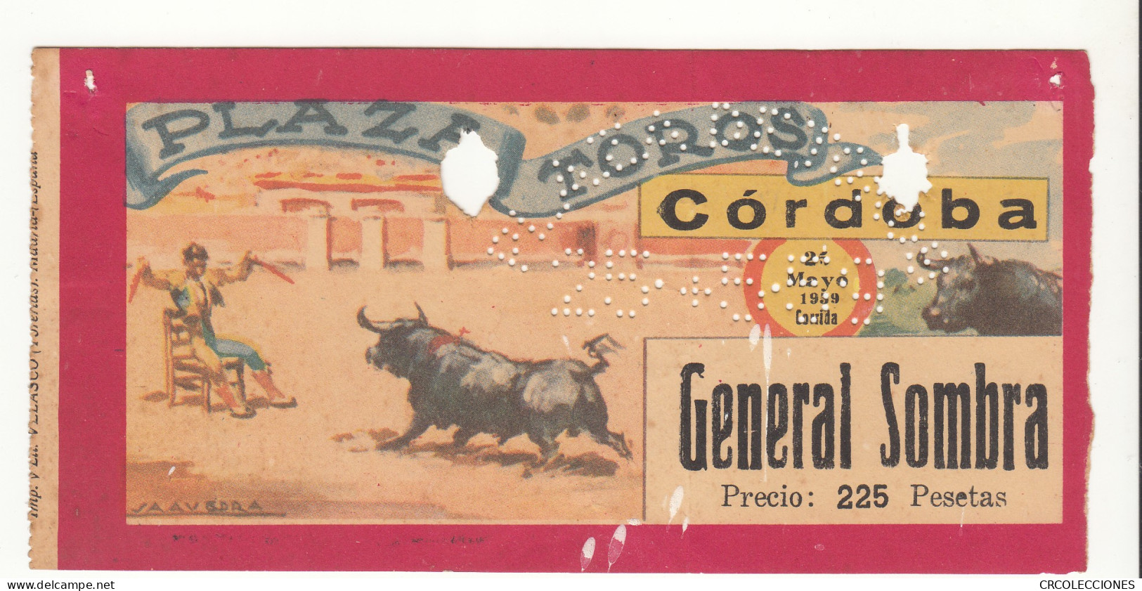 CRBL0111 ENTREDA DE TOROS 1959 CORDOBA - Altri – Oceania