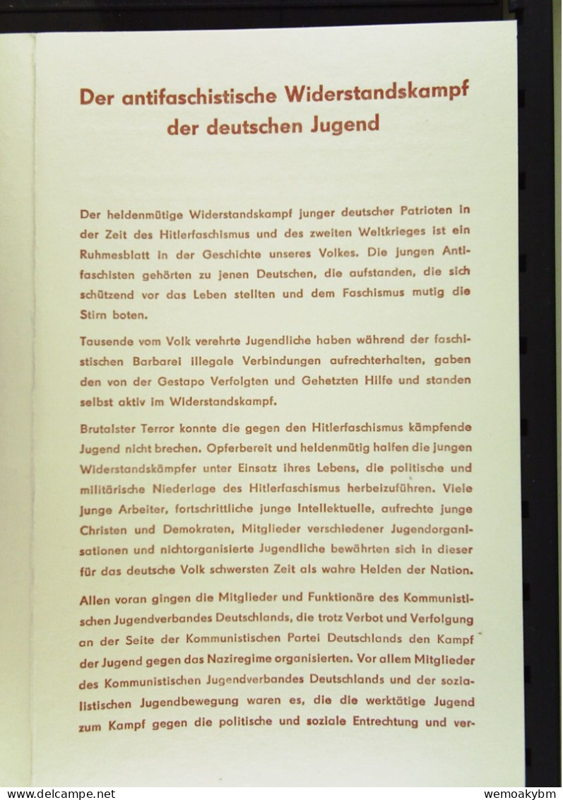 DDR: 5 Maximum-Postkarten Mit FDC-Stpl.vom 7.9.1961 In Umschlag "Ermordete Antifaschisten" Knr: 849-853 - Maximumkarten (MC)
