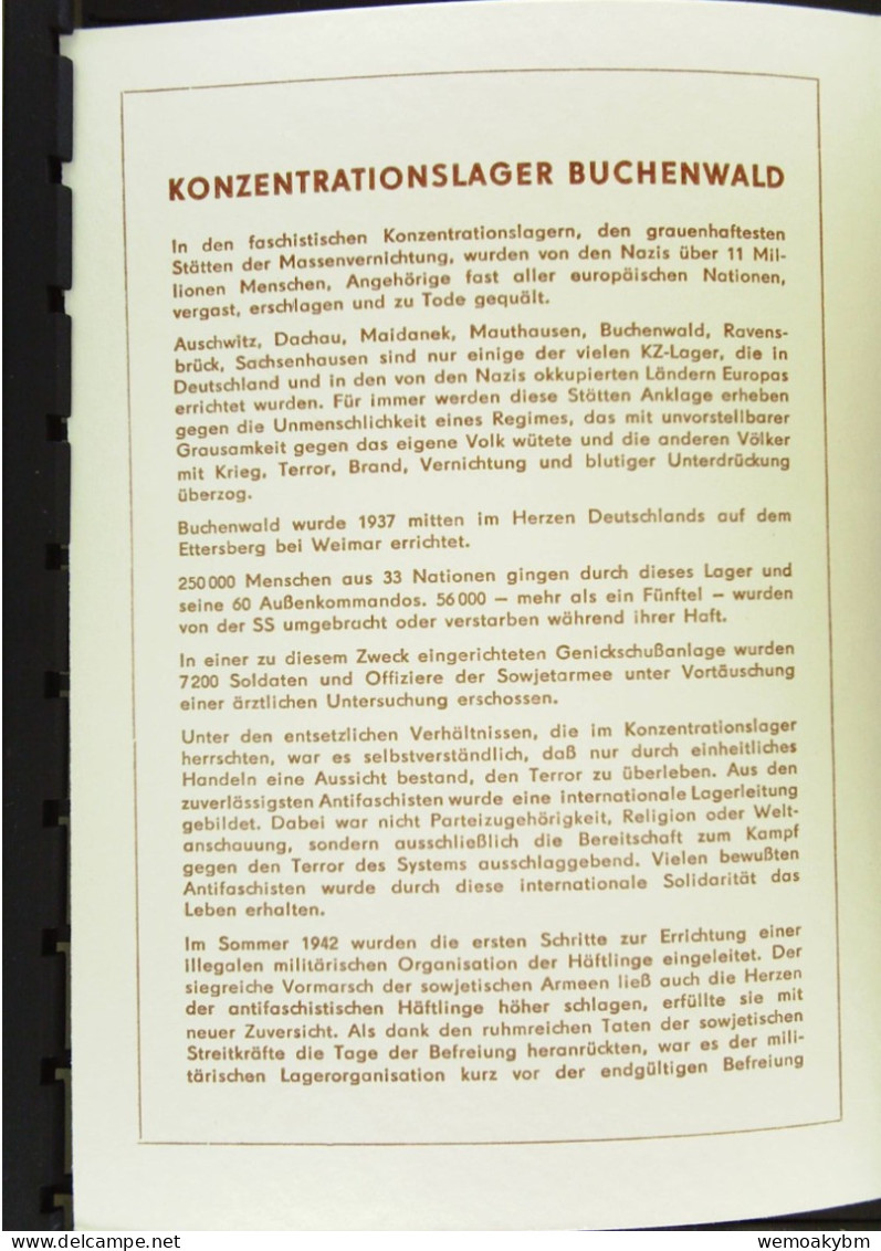 DDR: 8 Maximum-Postkarten Mit So-Stpl.  In Umschlag "In Buchenwald Ermordete Antifaschisten" Knr: 606/8A, 635-339 - Maximumkarten (MC)