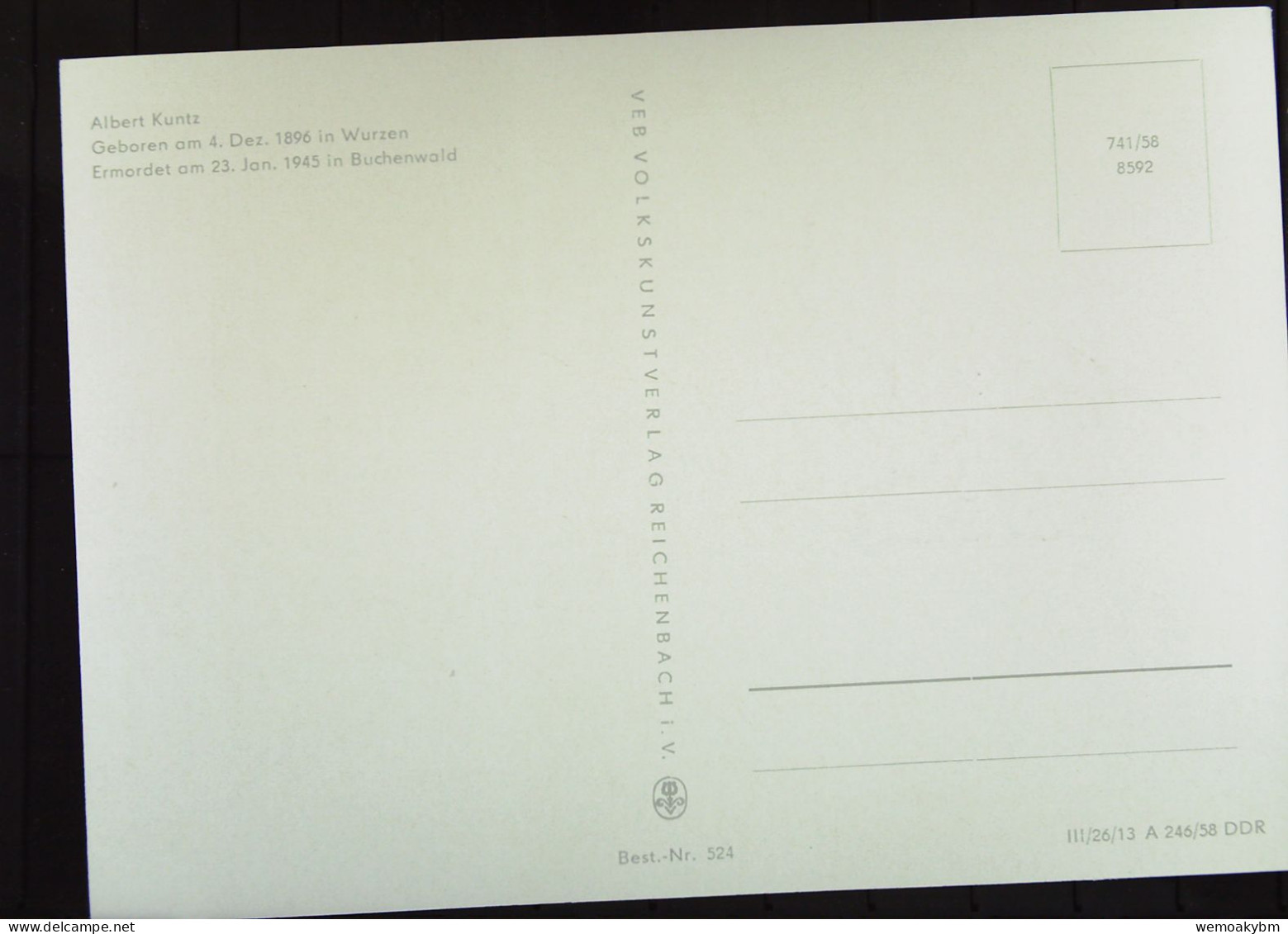DDR: 8 Maximum-Postkarten mit So-Stpl.  in Umschlag "In Buchenwald Ermordete Antifaschisten" Knr: 606/8A, 635-339