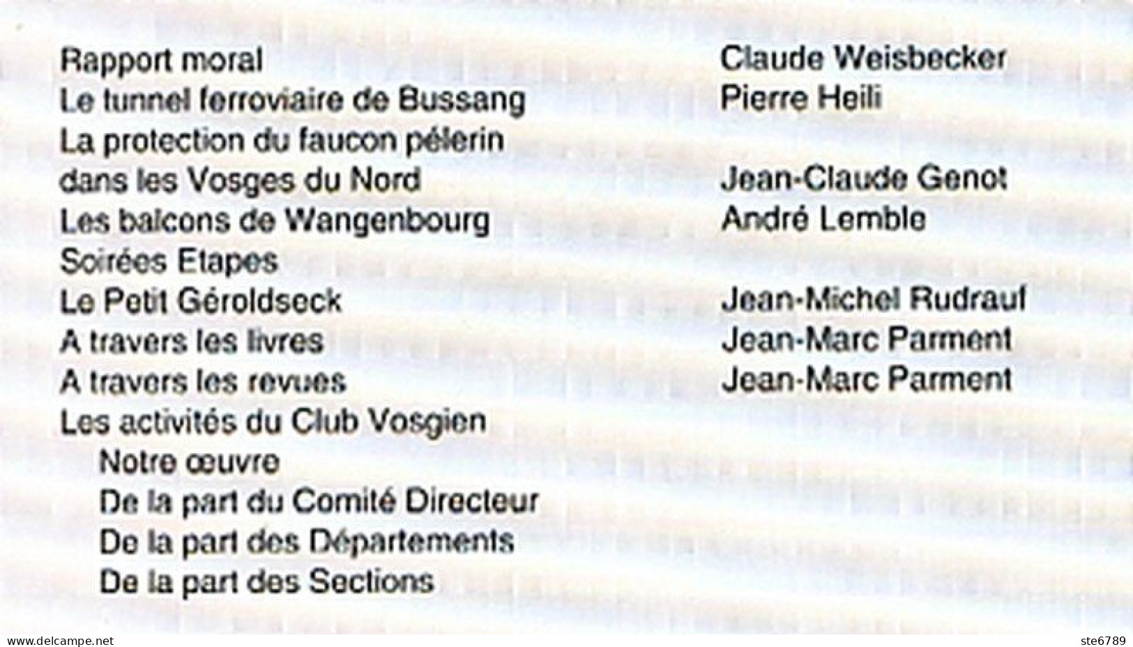 LES VOSGES Revue Club Vosgien 1992 N° 3 Tunnel Ferroviaire Bussang , Faucon Pelerin , Wangenbourg , Petit Géroldseck - Lorraine - Vosges