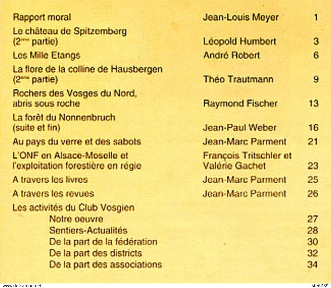 LES VOSGES Revue Club Vosgien 1998 N° 3  Chateau Spitzemberg , Mille Etangs , Hausbergen , Foret Nonnenbruch , Verre Sab - Lorraine - Vosges