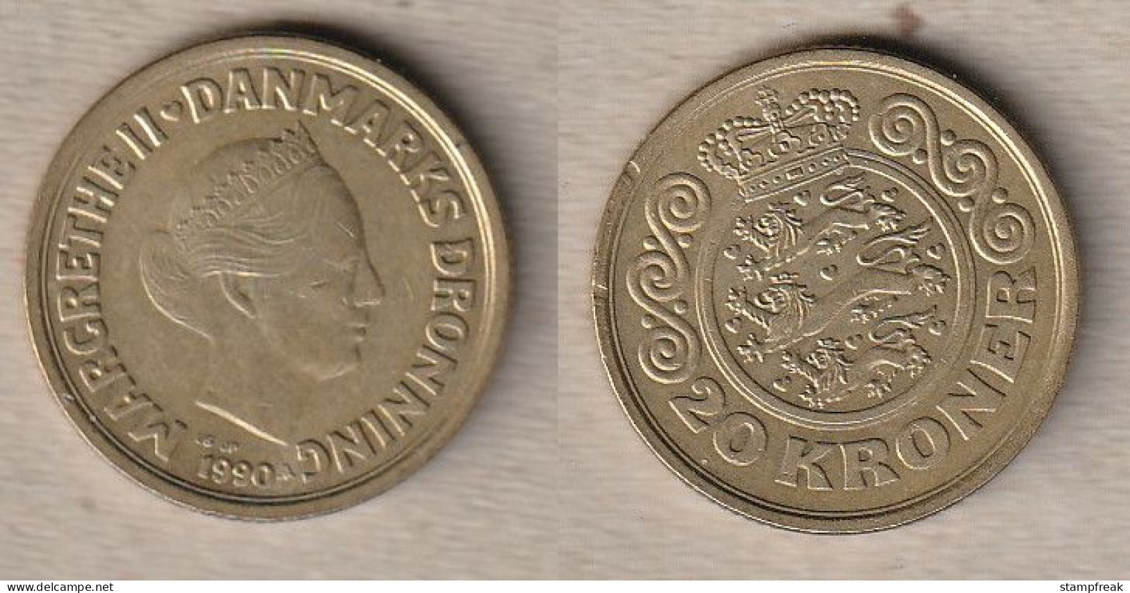 02484) Dänemark, 20 Kronen 1990 - Danemark
