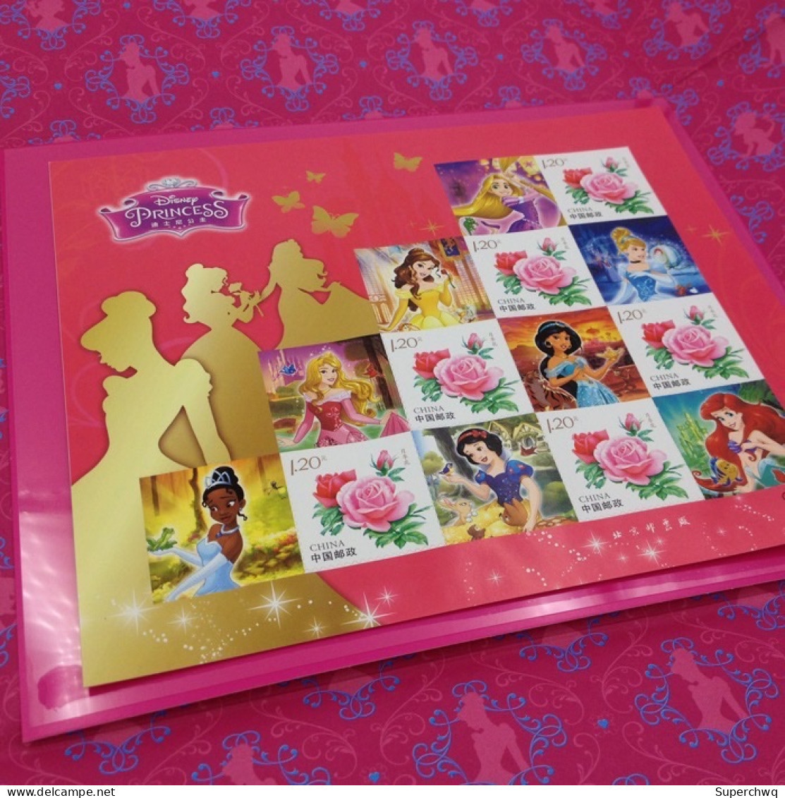 China Postcard,Shanghai Philatelic Corporation "Disney Princess" Postcard Set - Postales