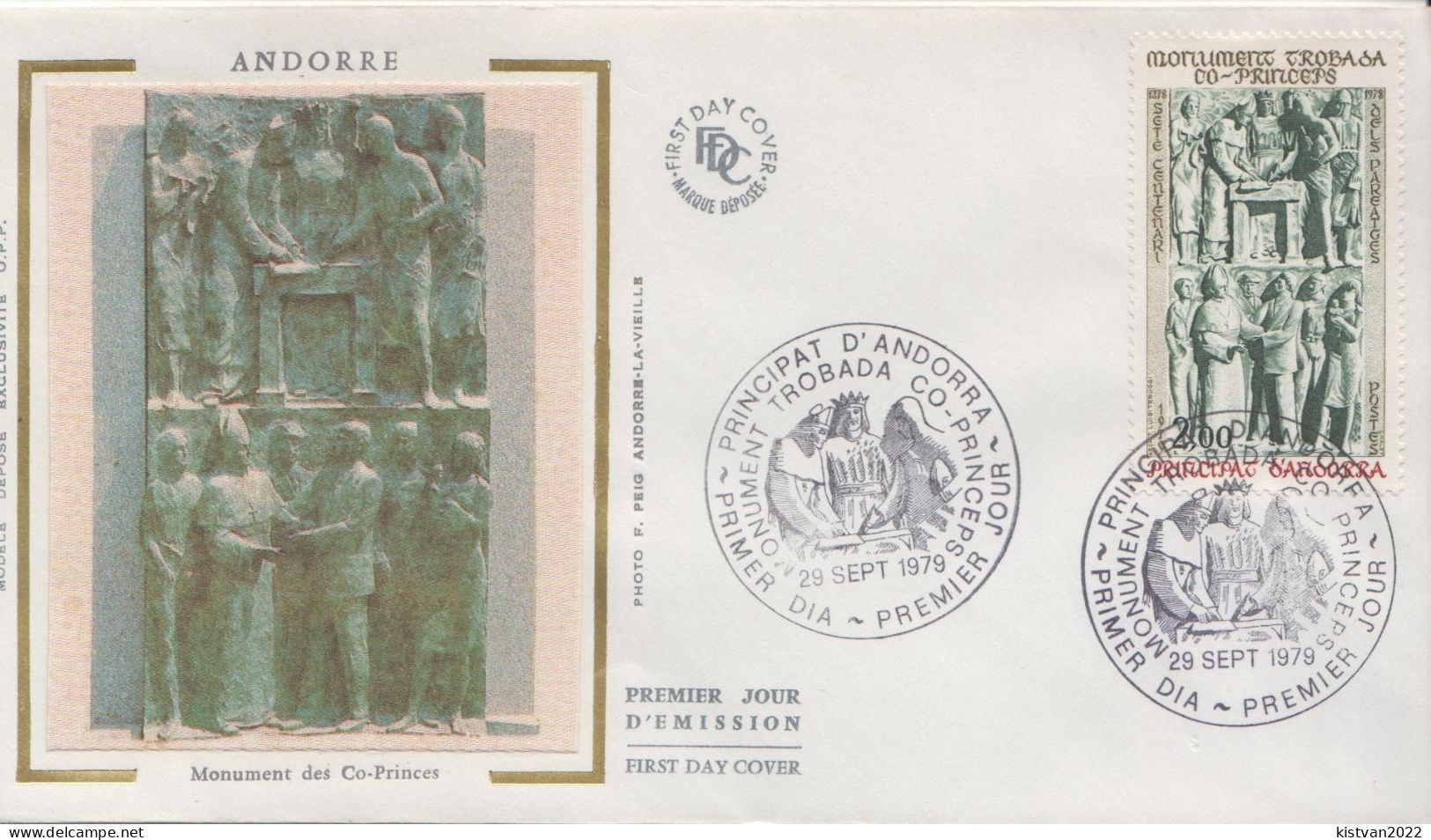 Andorra Stamp On Silk FDC - FDC