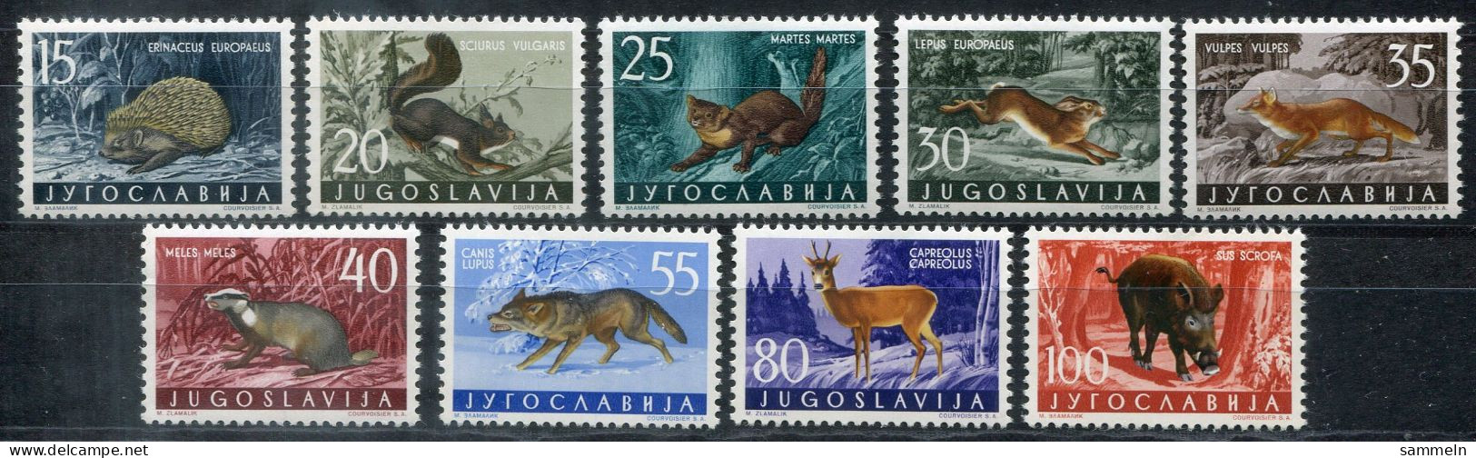 JUGOSLAWIEN 917-925 Mnh - Tiere, Animals, Animaux - YUGOSLAVIA / YOUGOSLAVIE - Unused Stamps