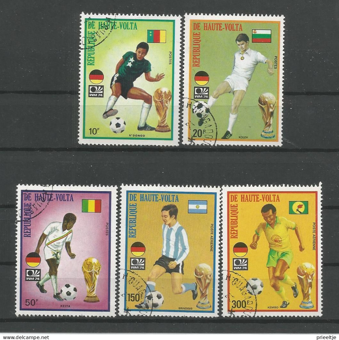 Haute-Volta 1974 FIFA World Cup Players Y.T. 305/307+A169/170 (0) - Alto Volta (1958-1984)