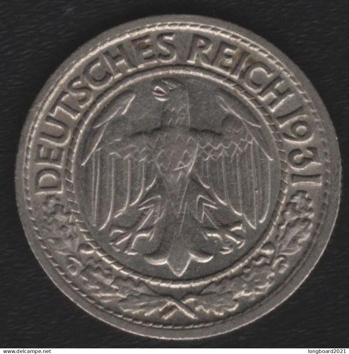 DEUTSCHES REICH - 50 REICHSPFENNIG 1931D - 1 Mark & 1 Reichsmark