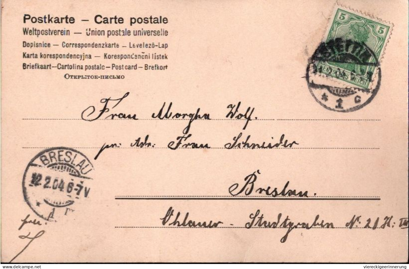 ! 1904 Alte Ansichtskarte Aus Stettin, Rathaus Und Grüne Schanze - Pommern