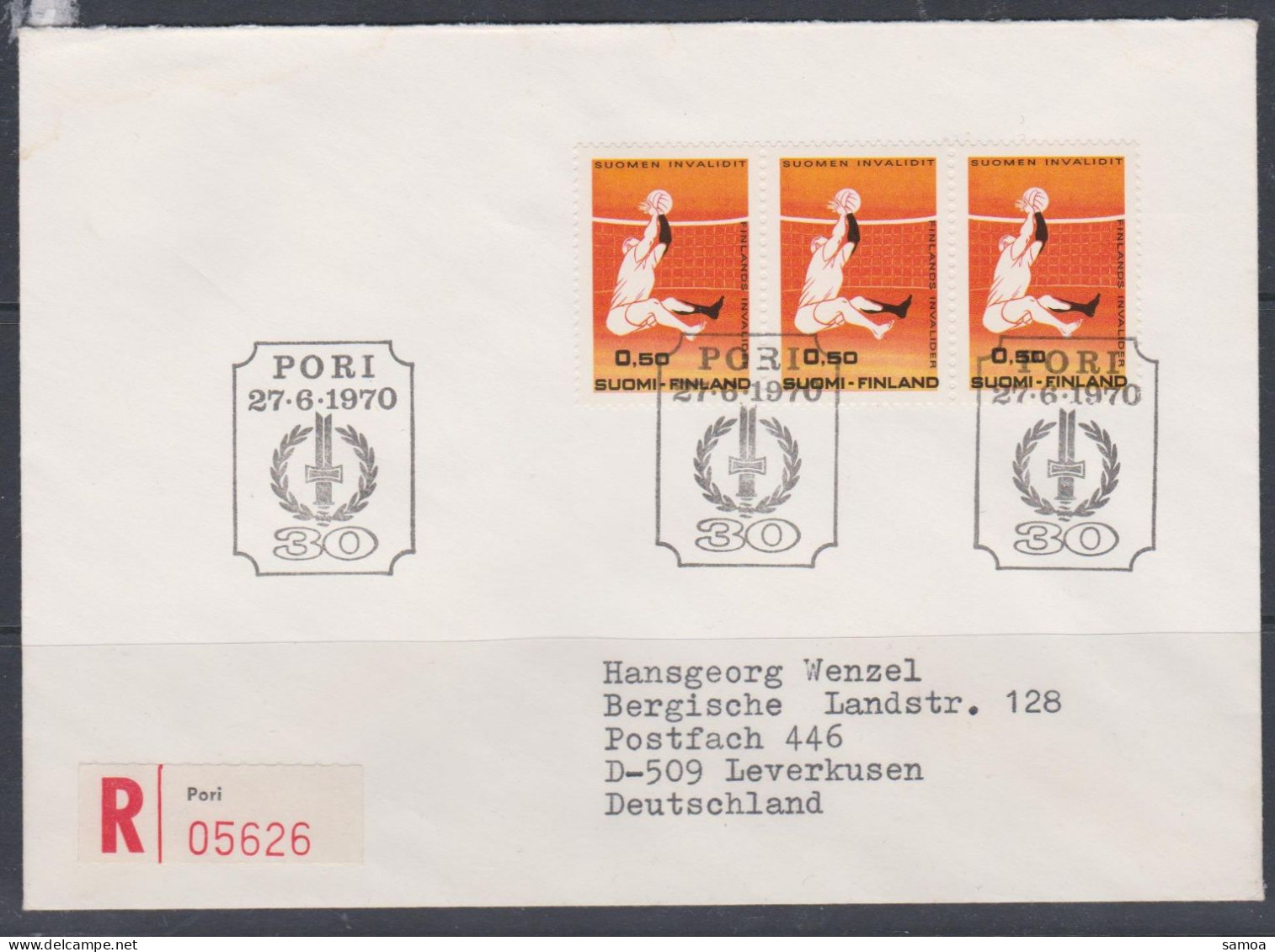 Finlande FDC 1970 641 Sports Jeux Des Invalides Finlandais - FDC