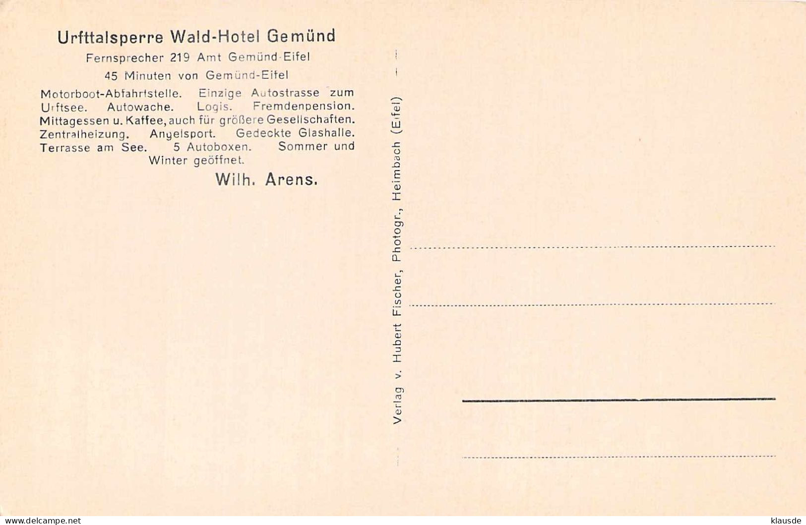 Urfttalsperre - Wald-Hotel-Gemünd - Schleiden