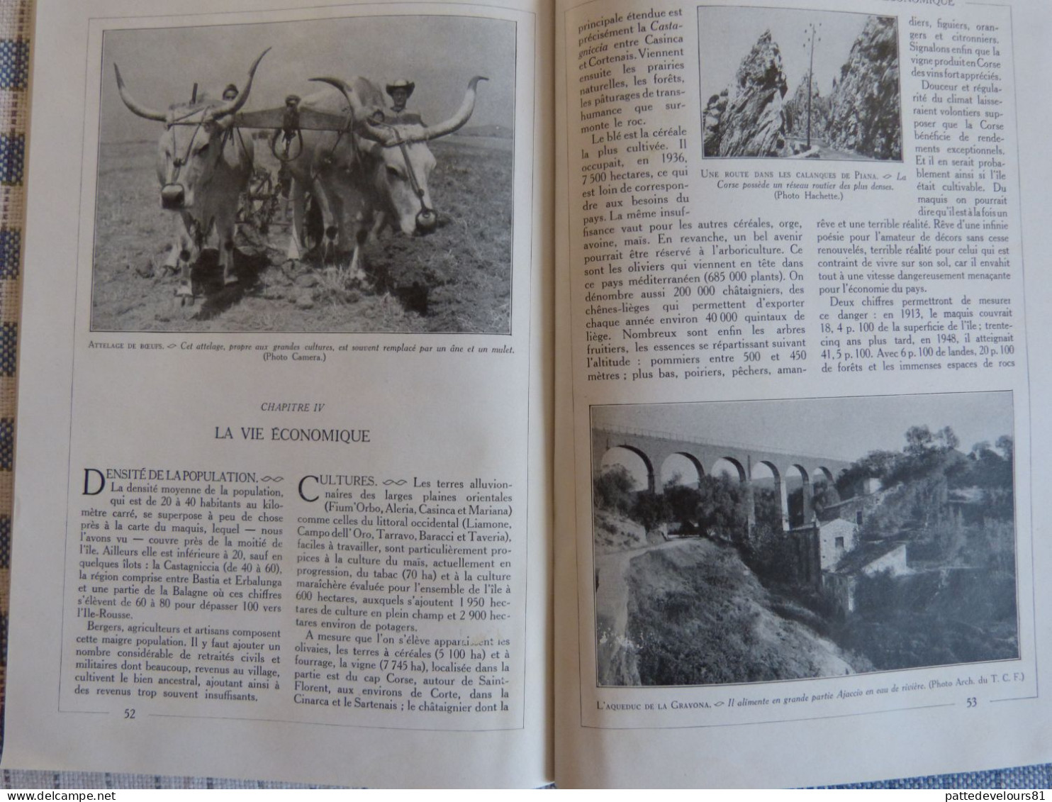 Revue LA CORSE CORSICA 1953 Visage de l'Ile Histoire Moeurs et Coutumes Vie économique