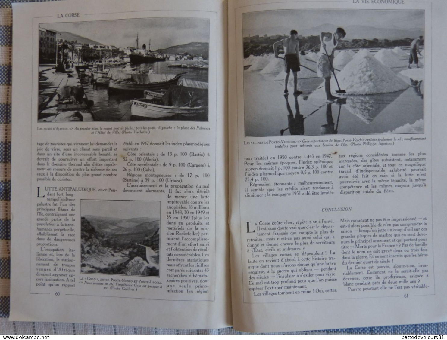 Revue LA CORSE CORSICA 1953 Visage de l'Ile Histoire Moeurs et Coutumes Vie économique