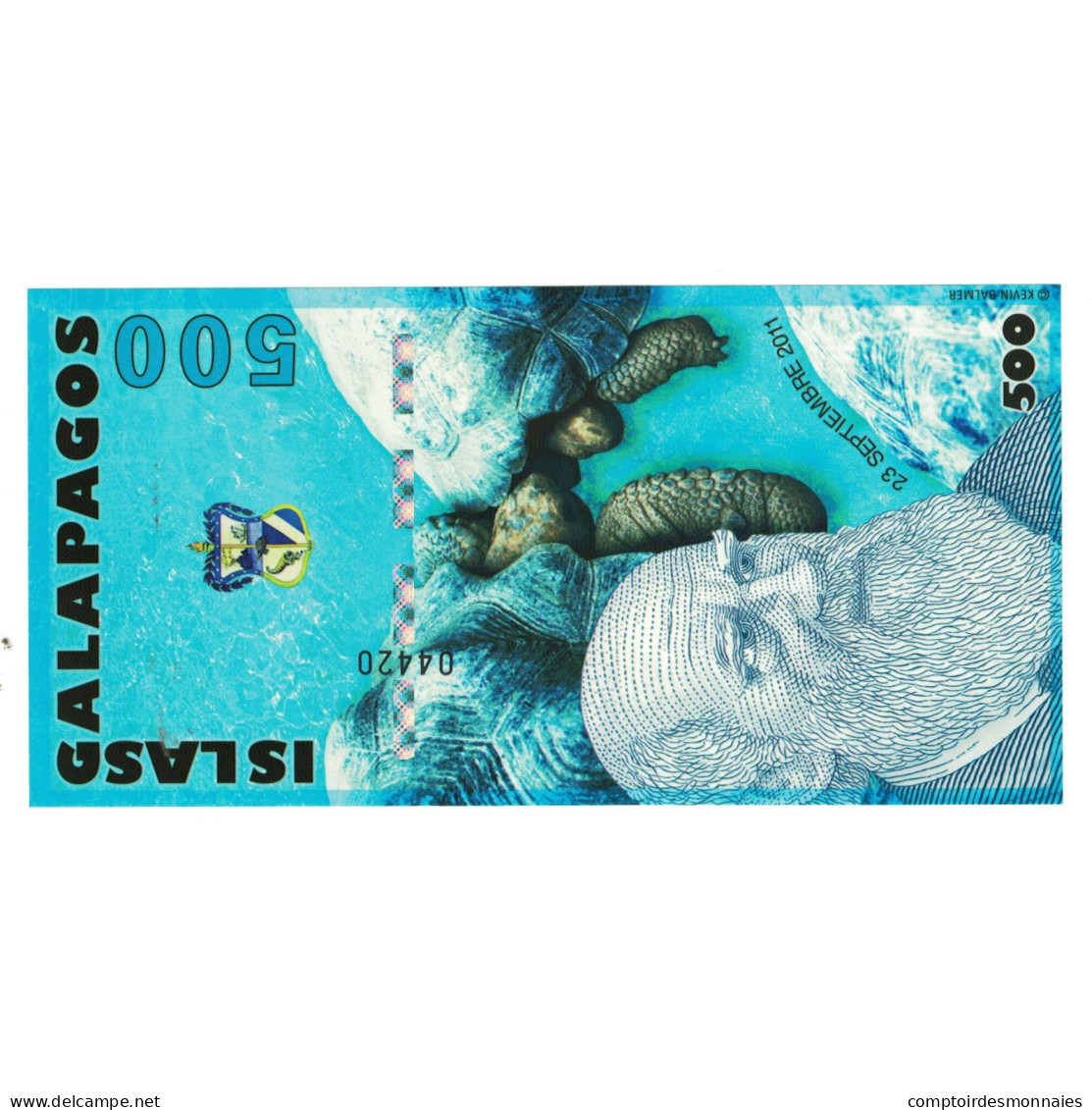 Billet, Équateur, 500 Sucres, 2011, 2011-09-23, ISLAS GALAPAGOS, NEUF - Ecuador