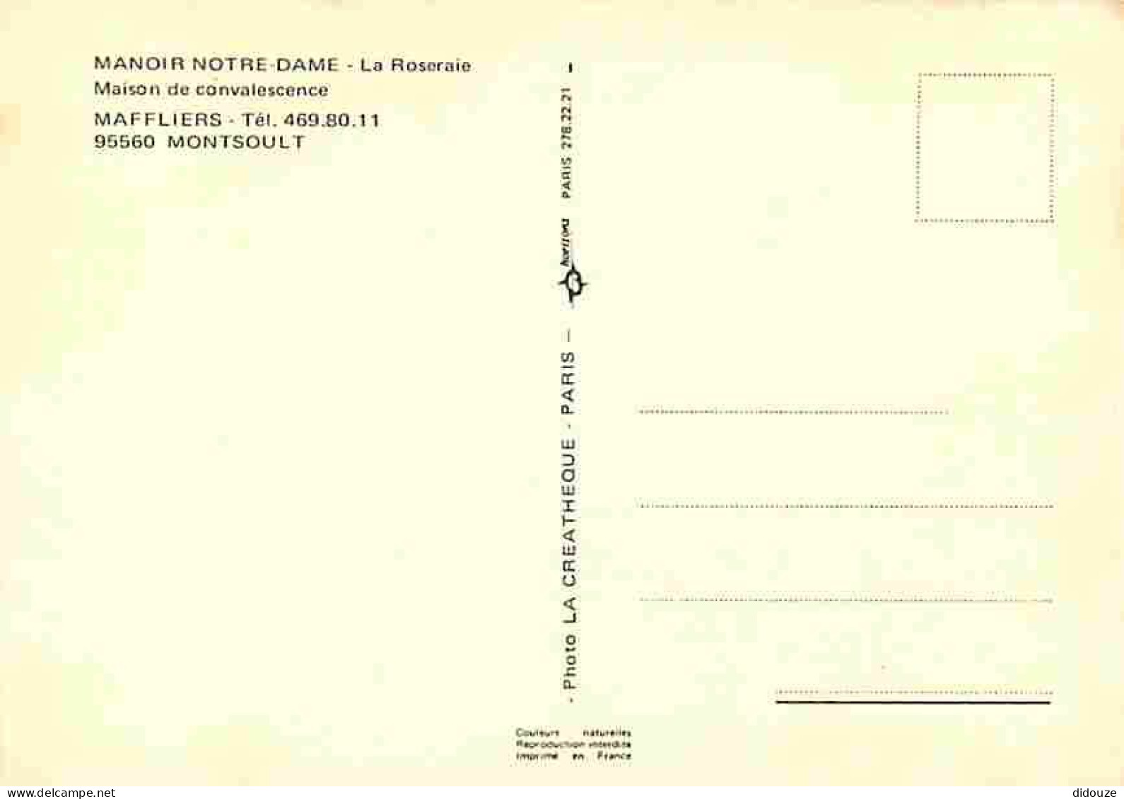 95 - Maffliers - Montsoult - Maison De Convalescence - La Roseraie - Fleurs - Carte Neuve - CPM - Voir Scans Recto-Verso - Montsoult
