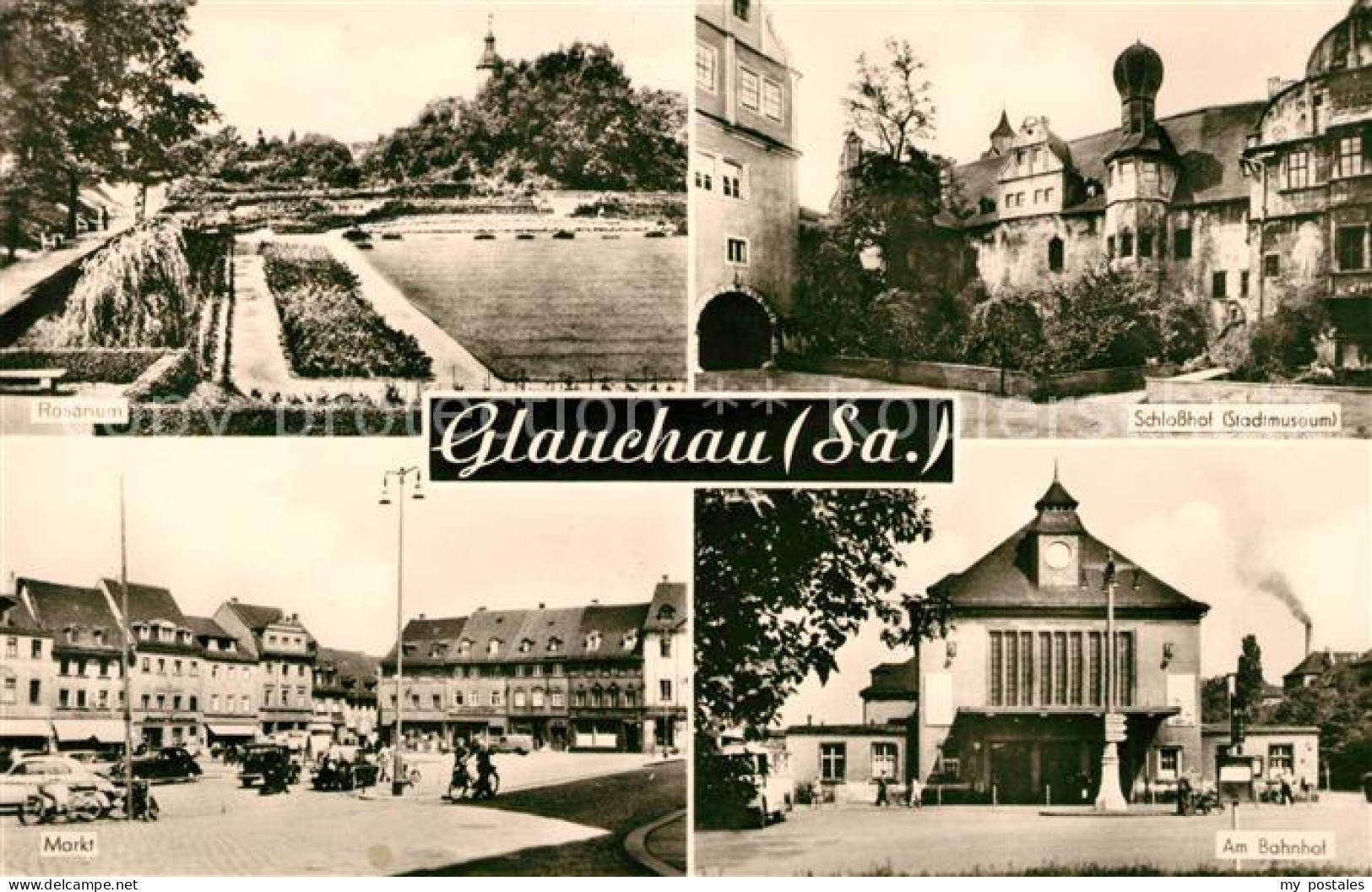 73032036 Glauchau Rosarium Markt Bahnhof Schlosshof Stadtmuseum Glauchau - Glauchau