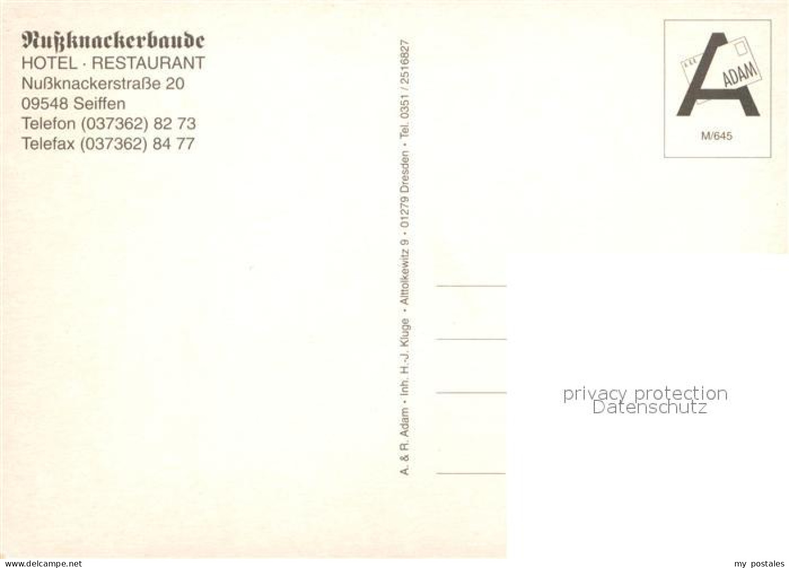 73031856 Seiffen Erzgebirge Nussknackerbaude Hotel Restaurant Kurort Seiffen - Seiffen