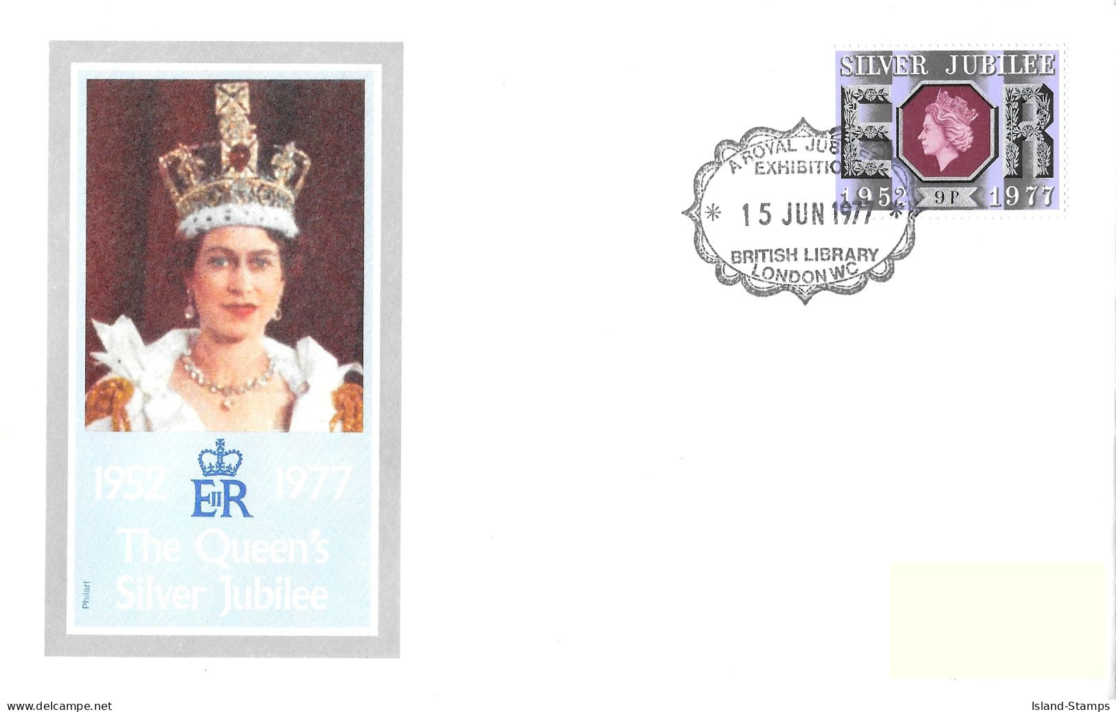 1977 Silver Jubilee (2) Addressed FDC Tt - 1971-1980 Dezimalausgaben