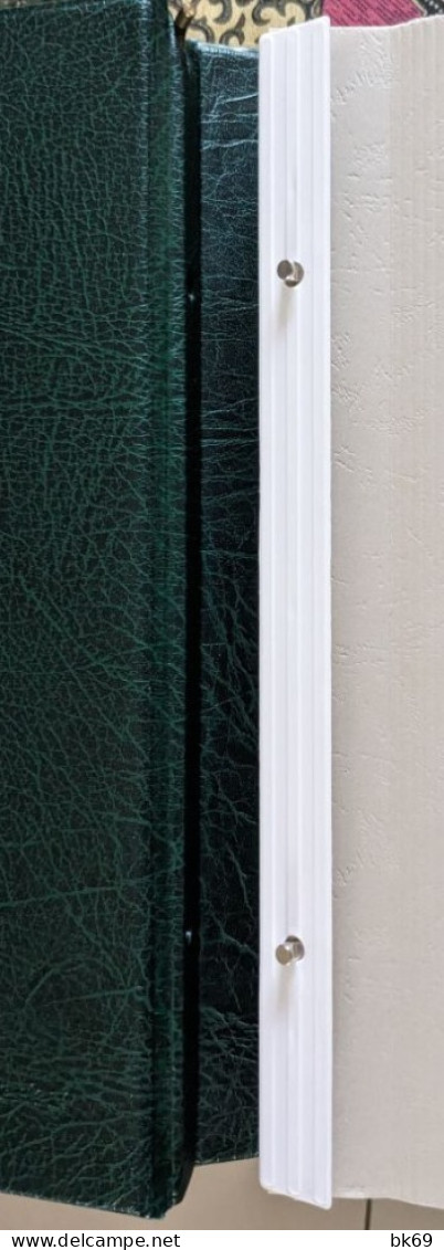 Leuchtturm DP Reliure France Vert + étui + 48 Feuilles panachées 1,4,6,8 bandes + page de garde France.