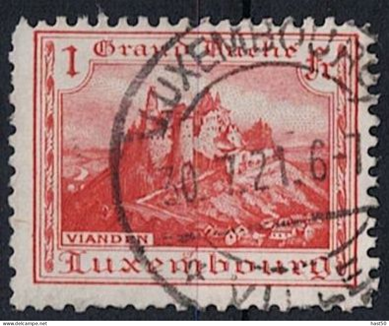 Luxemburg - Schloss Vianden (MiNr: 134) 1921 - Gest Used Obl - Oblitérés