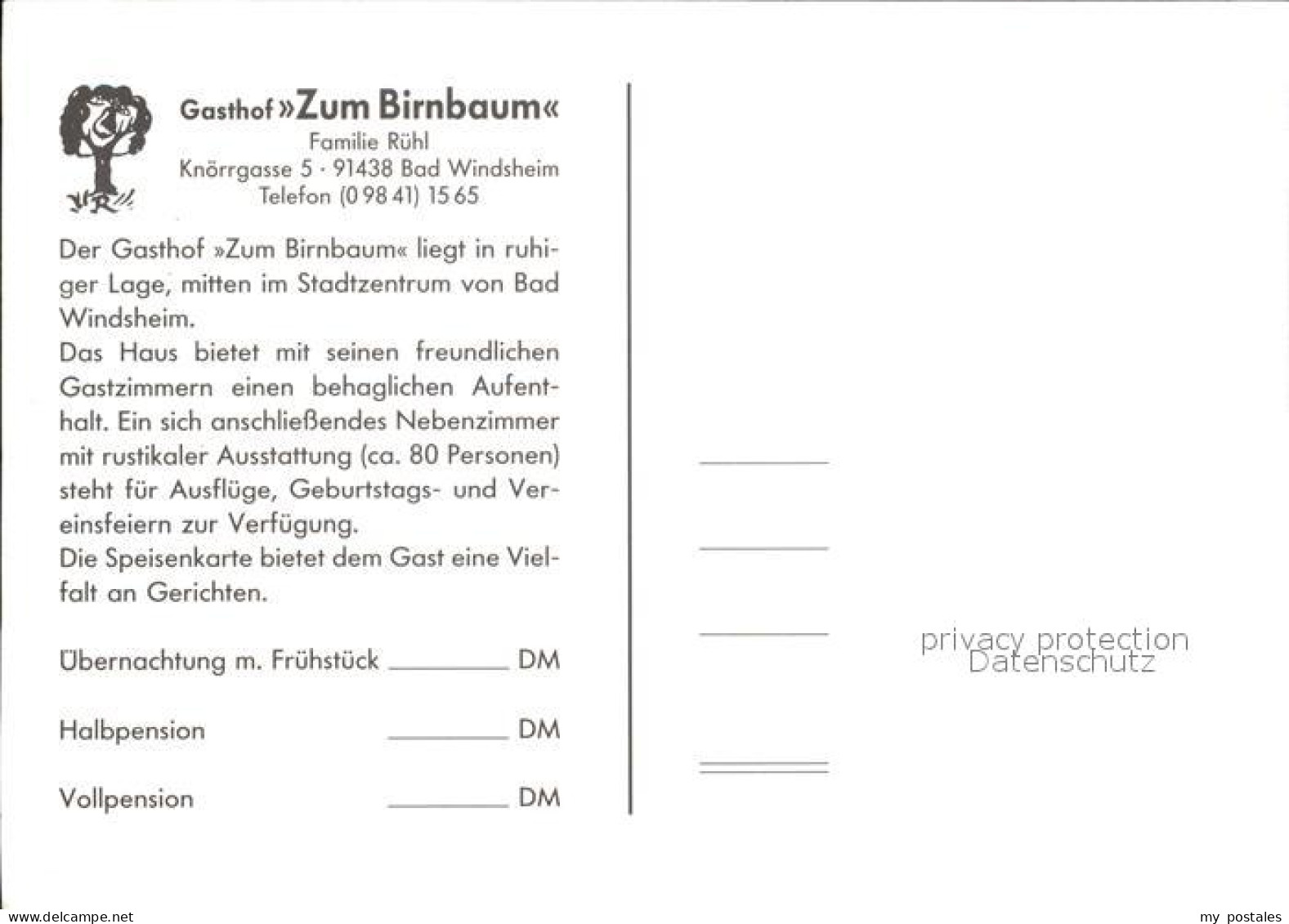 72541088 Bad Windsheim Gasthof Zum Birnbaum Bad Windsheim - Bad Windsheim