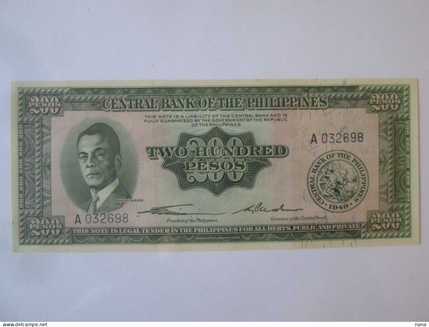 Philippines 200 Pesos 1949 UNC Banknote,see Pictures - Philippines