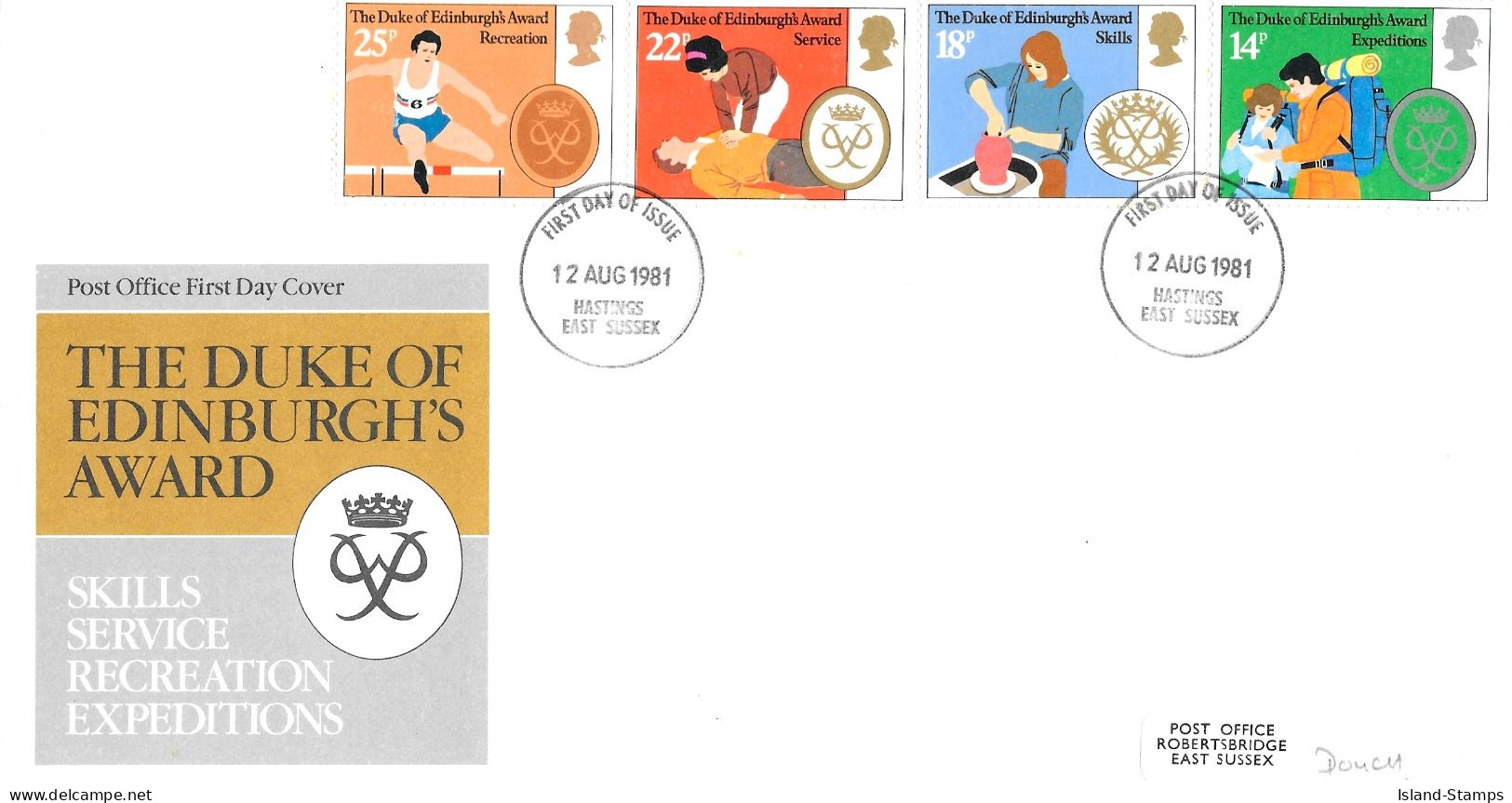 1981 Duke Of Edinburgh Awards Addressed FDC Tt - 1981-1990 Em. Décimales