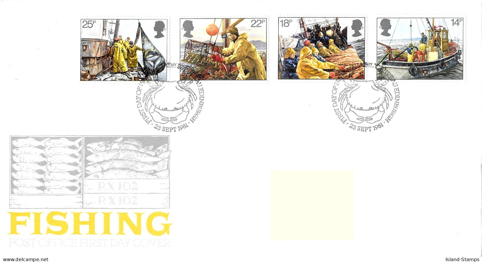 1981 Fishing Addressed FDC Tt - 1981-1990 Em. Décimales