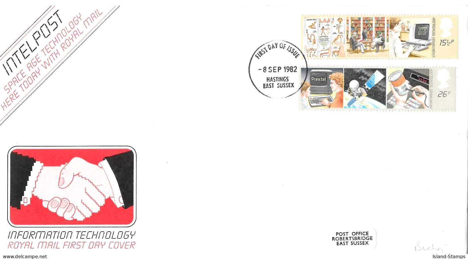 1982 Information Technology Addressed FDC Tt - 1981-1990 Em. Décimales