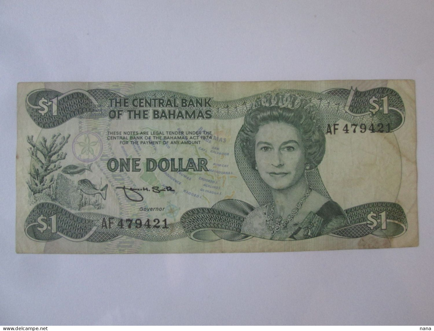 Bahamas 1 Dollar 1984 Banknote See Pictures - Bahamas