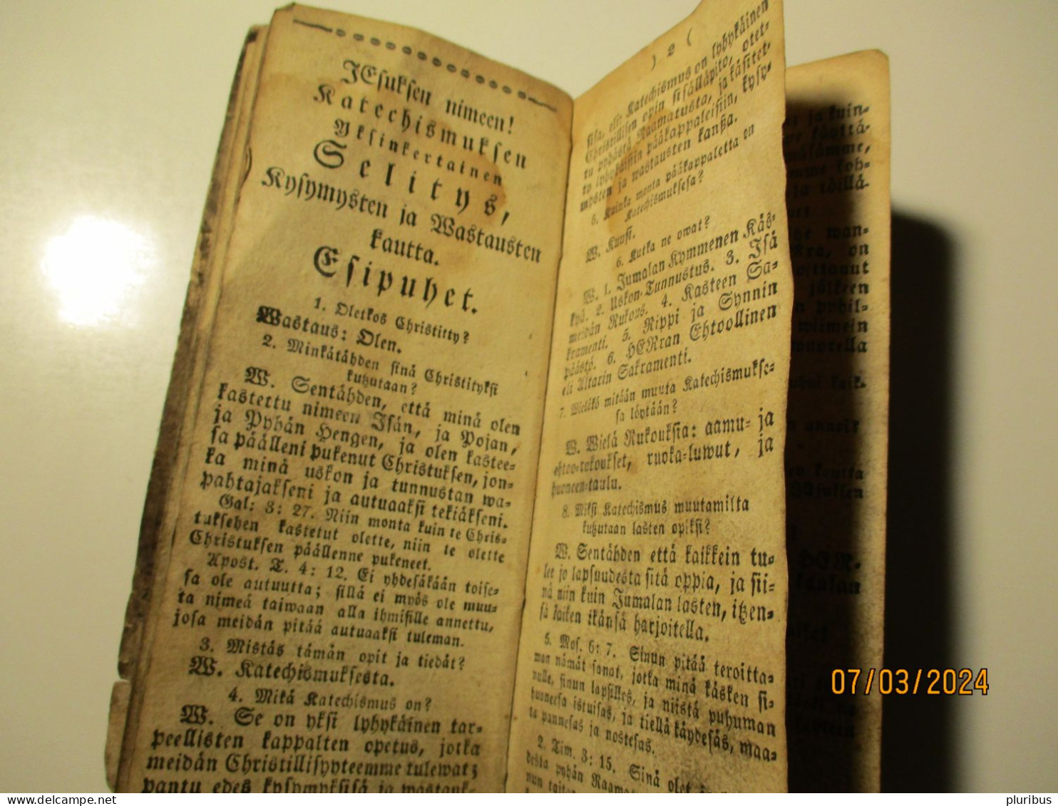 FINLAND 1831 SVEBILIUS Lutheruksen Wähän Katekismuksen  , 18-6 - Langues Scandinaves