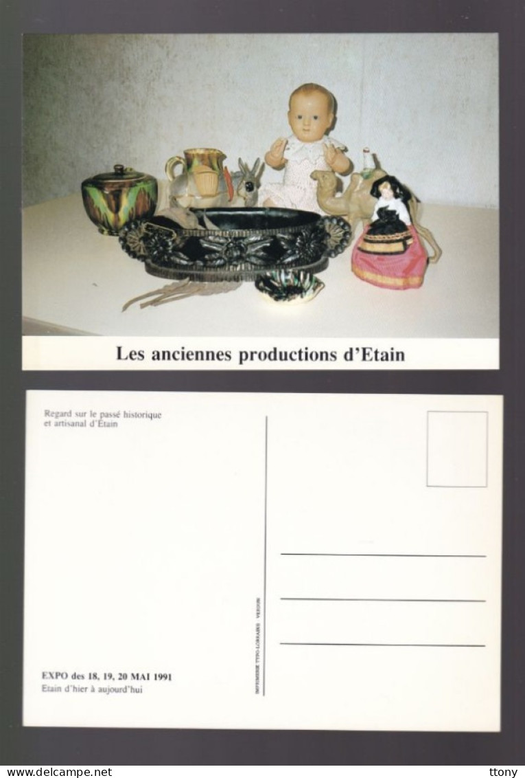 CPM  : Exposition  1991 Ville D' Etain ( Meuse ) Sur Les Anciennes Productions De La Ville : Petit Baigneur  Poupée Ect - Collections & Lots