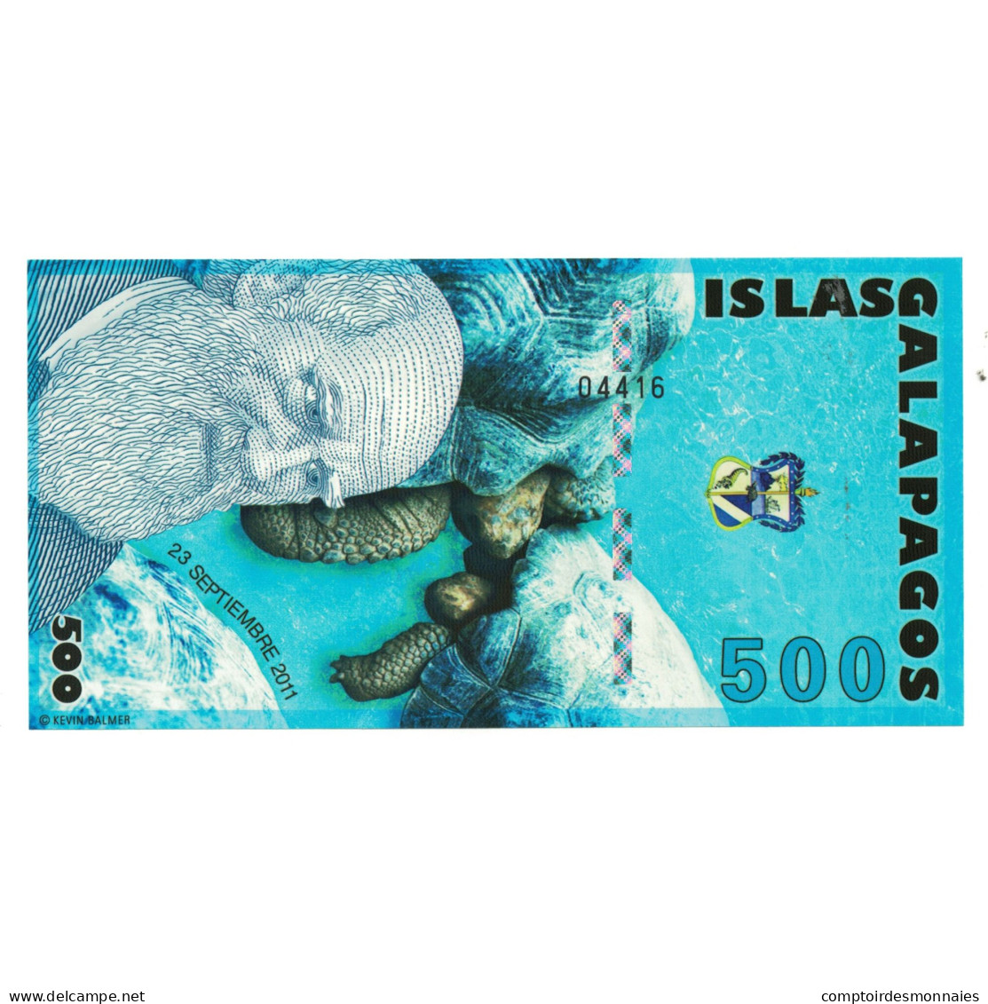 Billet, Équateur, 500 Sucres, 2011, 2011-09-23, ISLAS GALAPAGOS, NEUF - Ecuador