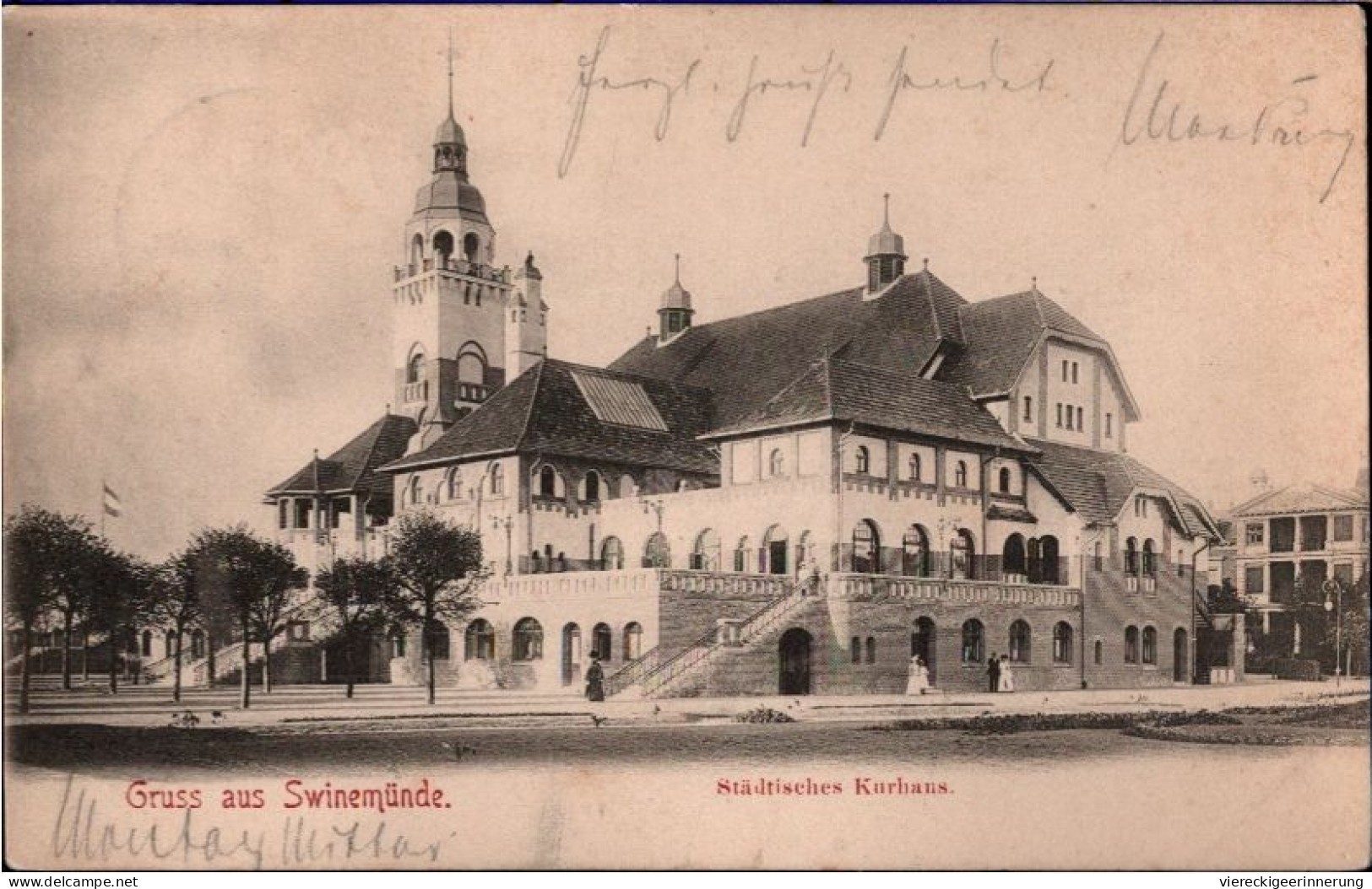! Alte Ansichtskarte Gruss Aus Swinemünde, Kurhaus, 1904 - Pommern