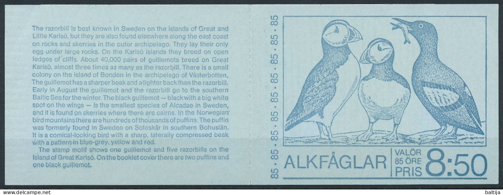 H.288 Booklet ** MNH / Birds, Common Murre, Guillemot, Uria Aalge, Razorbill, Auk, Alca Torda - Albatrosse & Sturmvögel