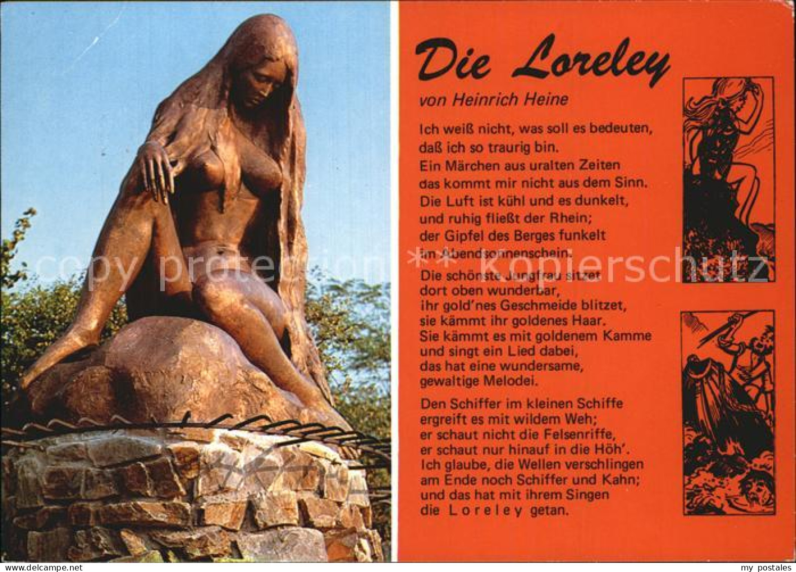 72535066 St Goarshausen Die Loreley Liedtext Ehrenthal - Loreley