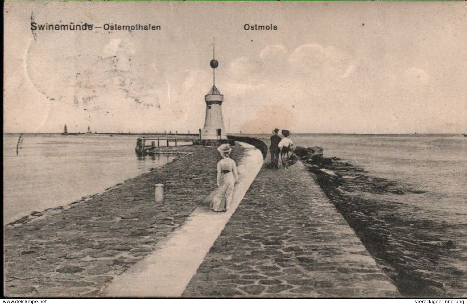 ! Alte Ansichtskarte Aus Swinemünde Osternothafen, Ostmole, 1913 - Pommern