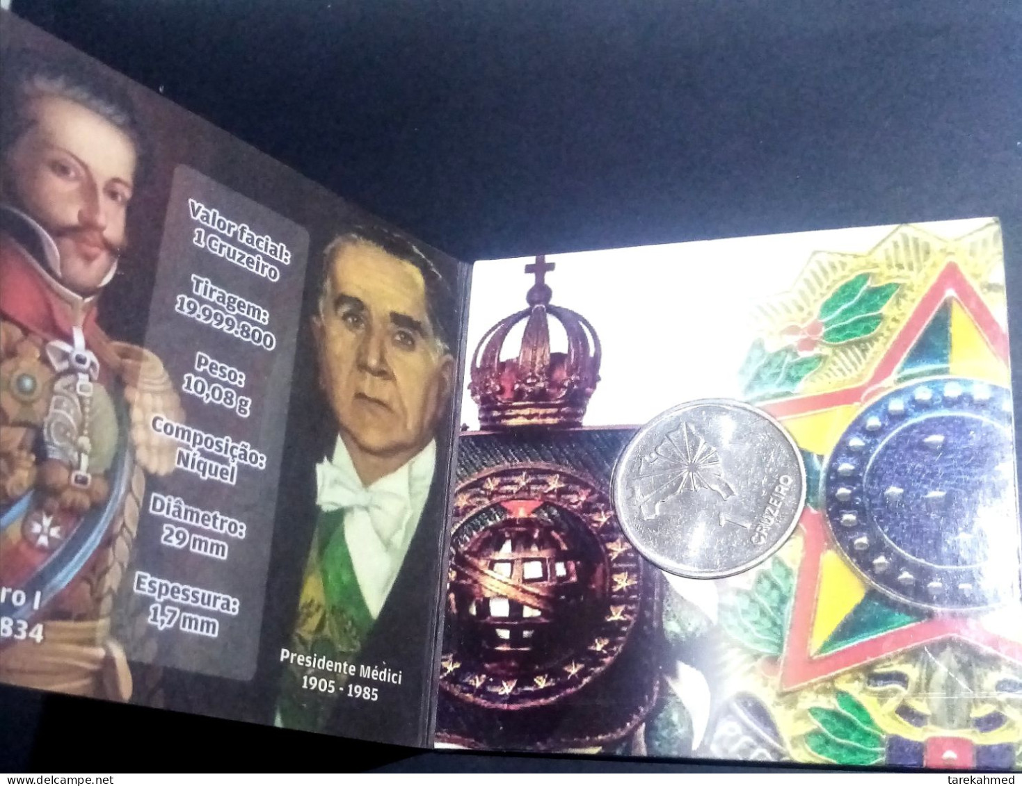 Brazil 1972, V Rare Folder Of The 1 CRUZEIRO, KM# 582, The Second Centenary Independent Anniv. UNC, Gomaa - Brazilië