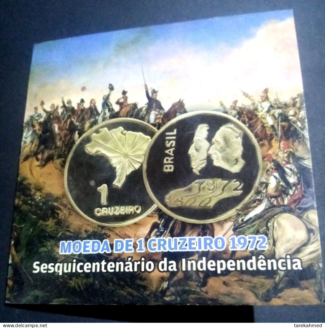 Brazil 1972, V Rare Folder Of The 1 CRUZEIRO, KM# 582, The Second Centenary Independent Anniv. UNC, Gomaa - Brazil