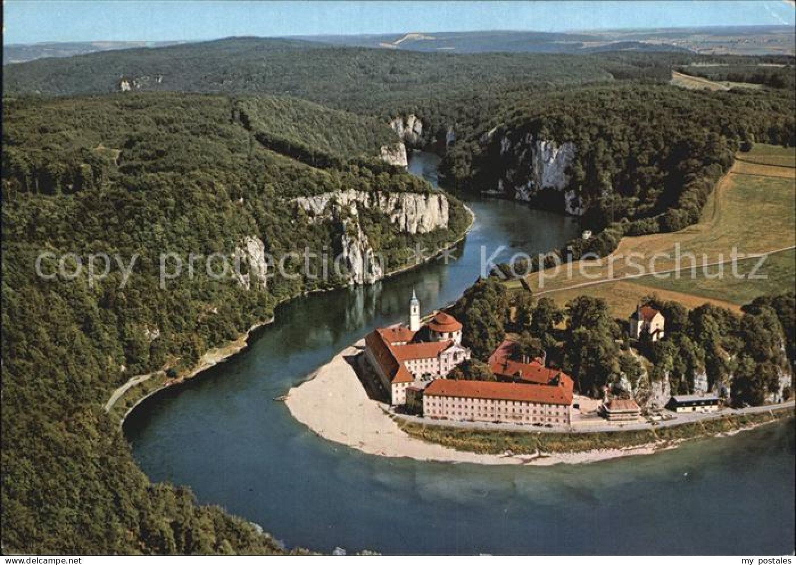 72533626 Weltenburg Kelheim Kloster Weltenburg An Der Donau Fliegeraufnahme Welt - Kelheim