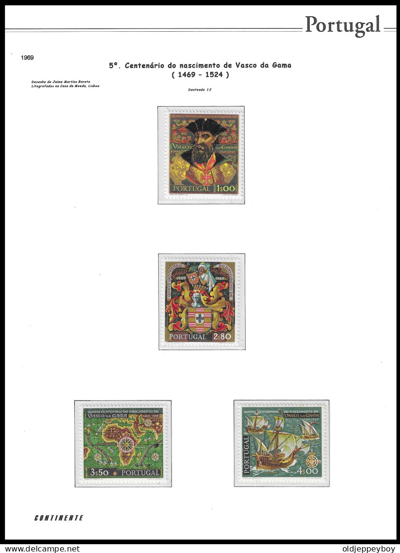 THEMATIC EXPLORERS 5.º Centenário Do Nascimento De Vasco Da Gama (Série, 4 Valores) **MNH  MUNDIFIL Nº 1059/62 - Explorers