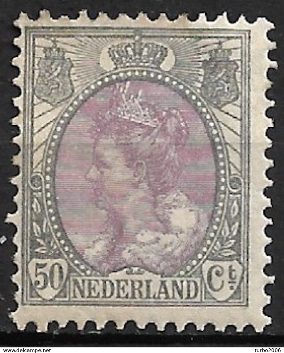 1899 Koningin Wilhelmina  50 Cent Grijs / Violet NVPH 75 Ongestempeld - Ongebruikt