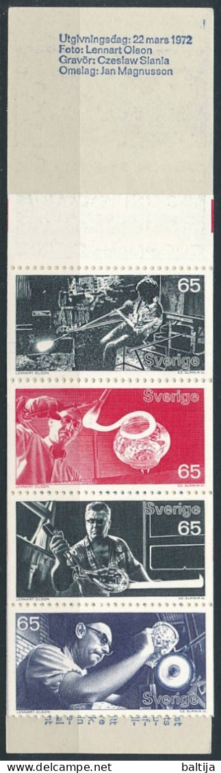 H.254 Booklet ** MNH / Swedish Glass Glassblowing - Glas & Brandglas