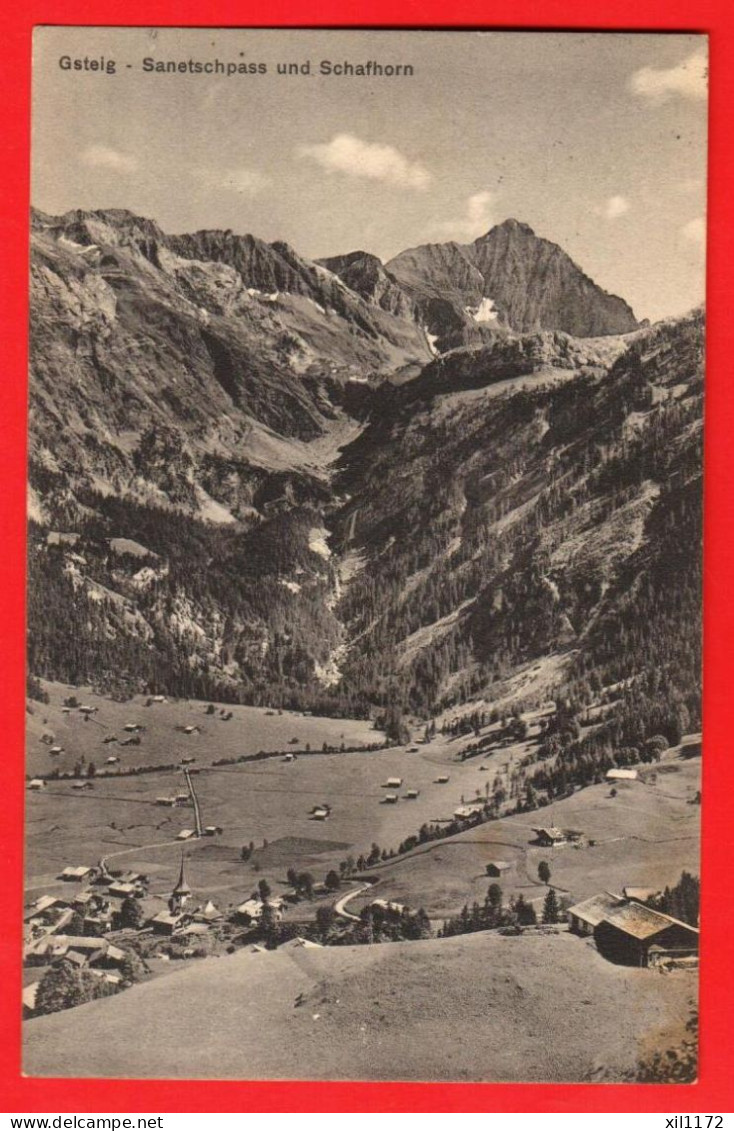 ZXR-04 Gsteig Bei Davos Sanetschpass Schafhorn. Gelaufen 1921 Von Siebenthal Ohne Nummer - Gsteig Bei Gstaad