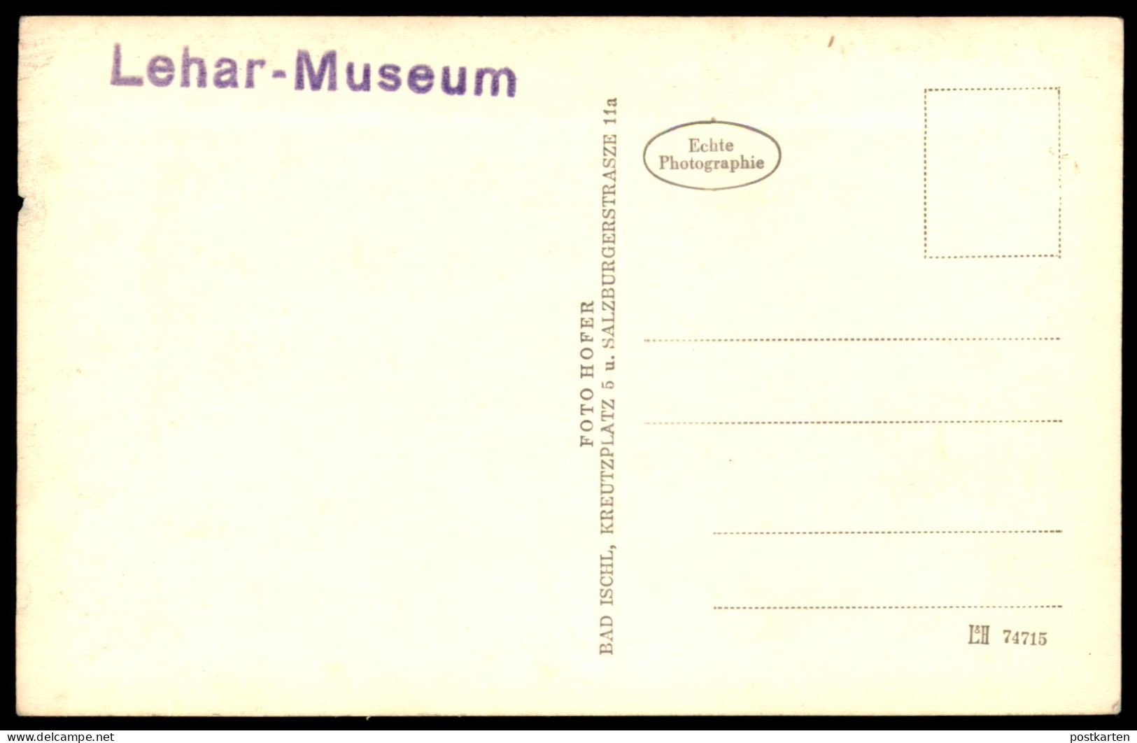 ALTE POSTKARTE BAD ISCHL LEHARVILLA VILLA FRANZ LEHAR HAUS MUSEUM OBERÖSTERREICH Österreich Ansichtskarte Postcard Cpa - Bad Ischl