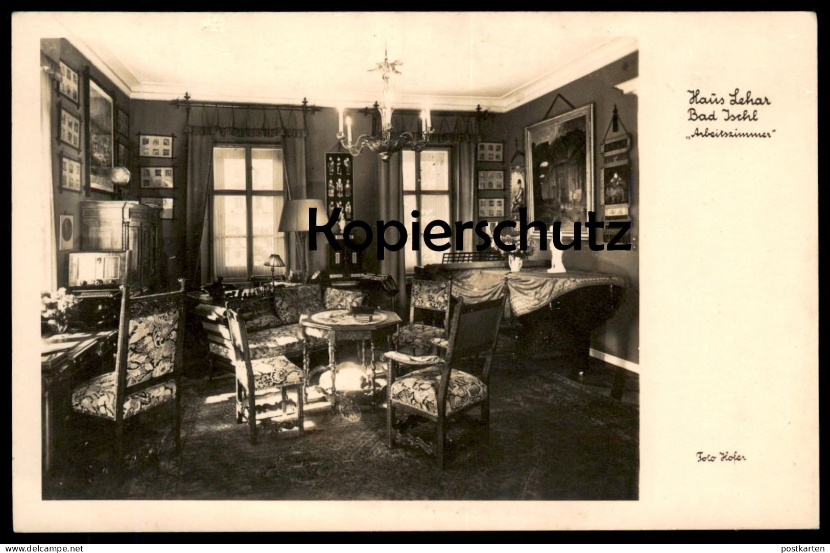 ALTE POSTKARTE BAD ISCHL LEHARVILLA VILLA FRANZ LEHAR HAUS ARBEITSZIMMER MUSEUM Österreich Ansichtskarte Postcard Cpa - Bad Ischl